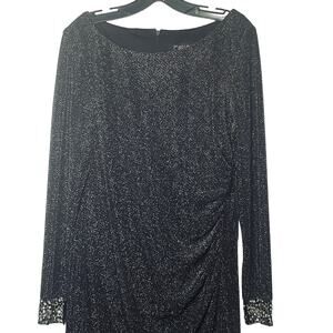 Vintage Patra by Joanna Chen sparkly black party dress rhinestone cuff